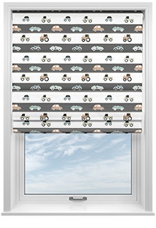 Brum Brum, Vintage - Twist&Fit Roman Blind